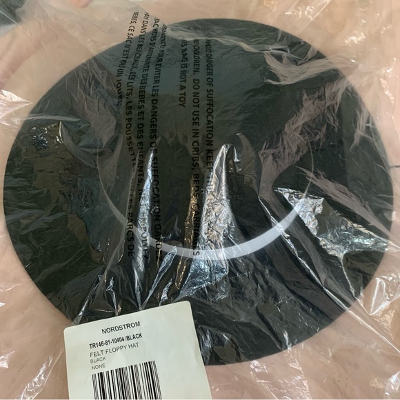 NEW with Tags Leith Floppy Black Felt Hat - Picture 2 of 9